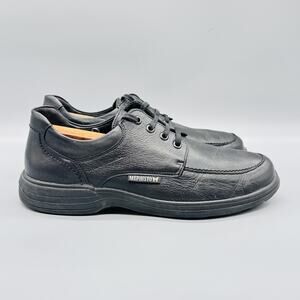 Mephisto Shoes Mens 7.5 Black Leather Air Jet Casual Comfort Walking Sneakers